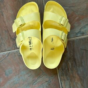 Birkenstock Yellow Two-Strap Sandals